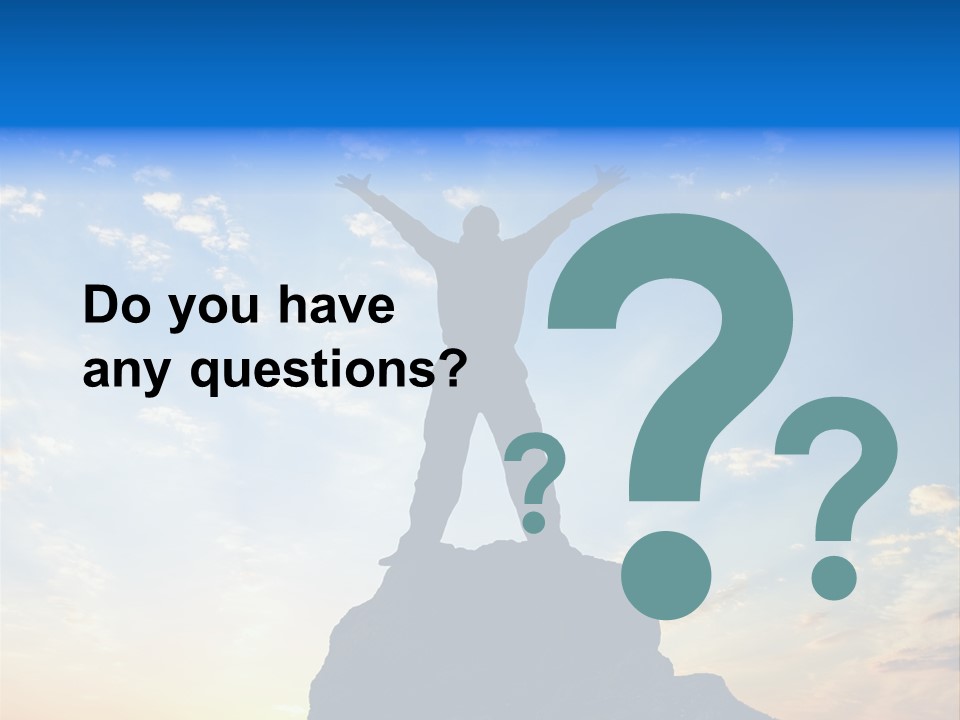 Blue Stand Icon PowerPoint Template