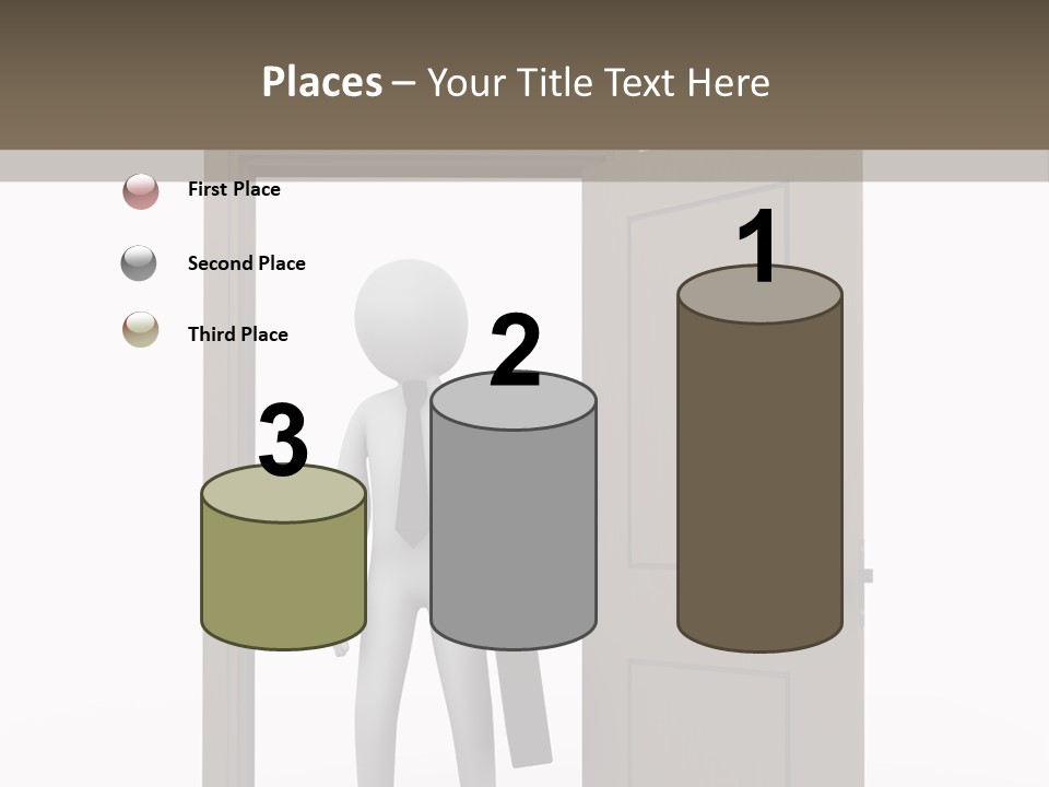 Businesspeople Business Entrance PowerPoint Template