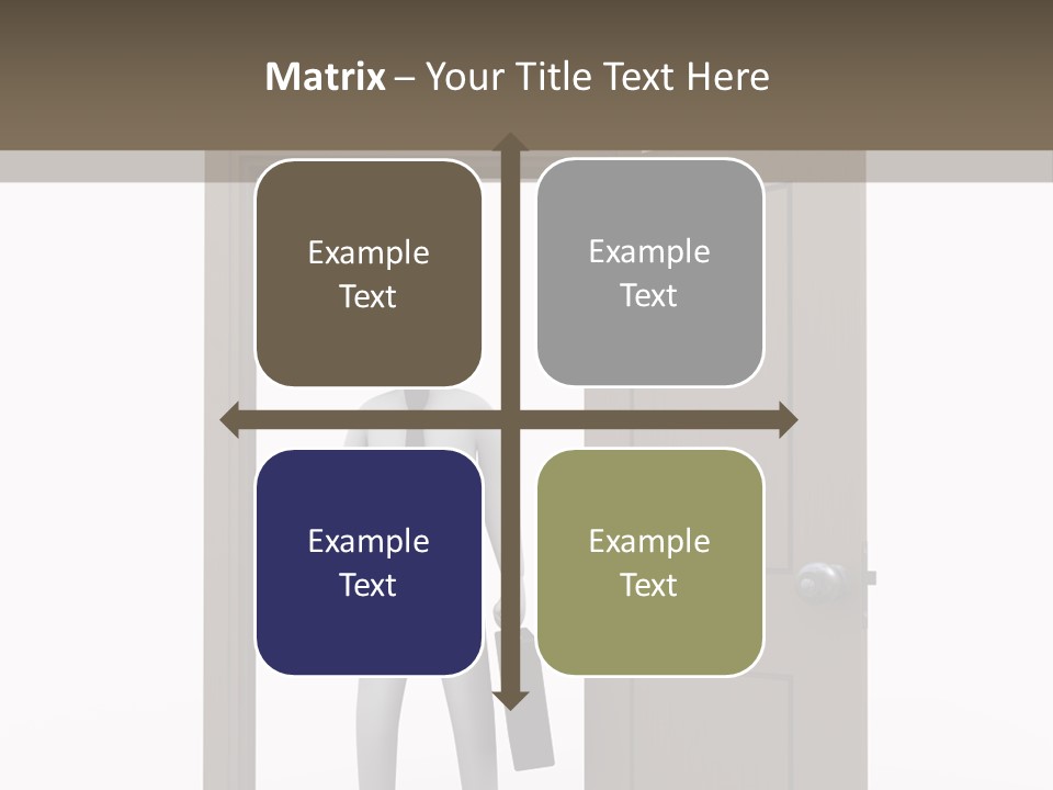Businesspeople Business Entrance PowerPoint Template