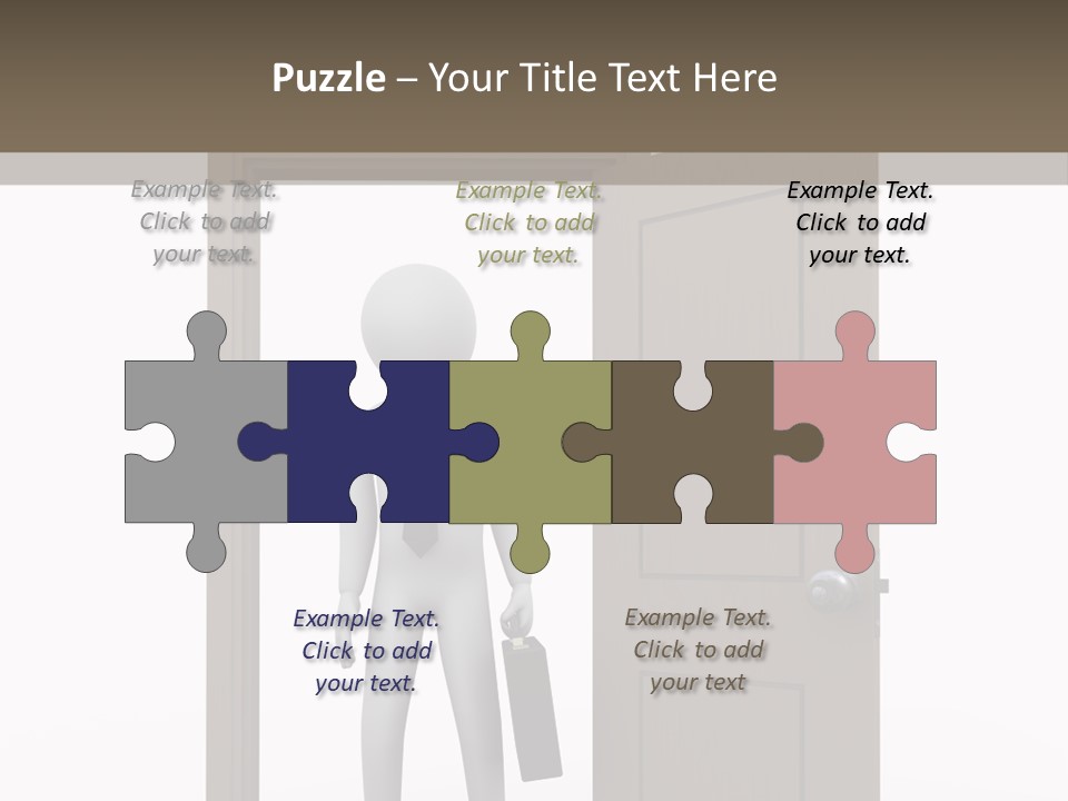 Businesspeople Business Entrance PowerPoint Template