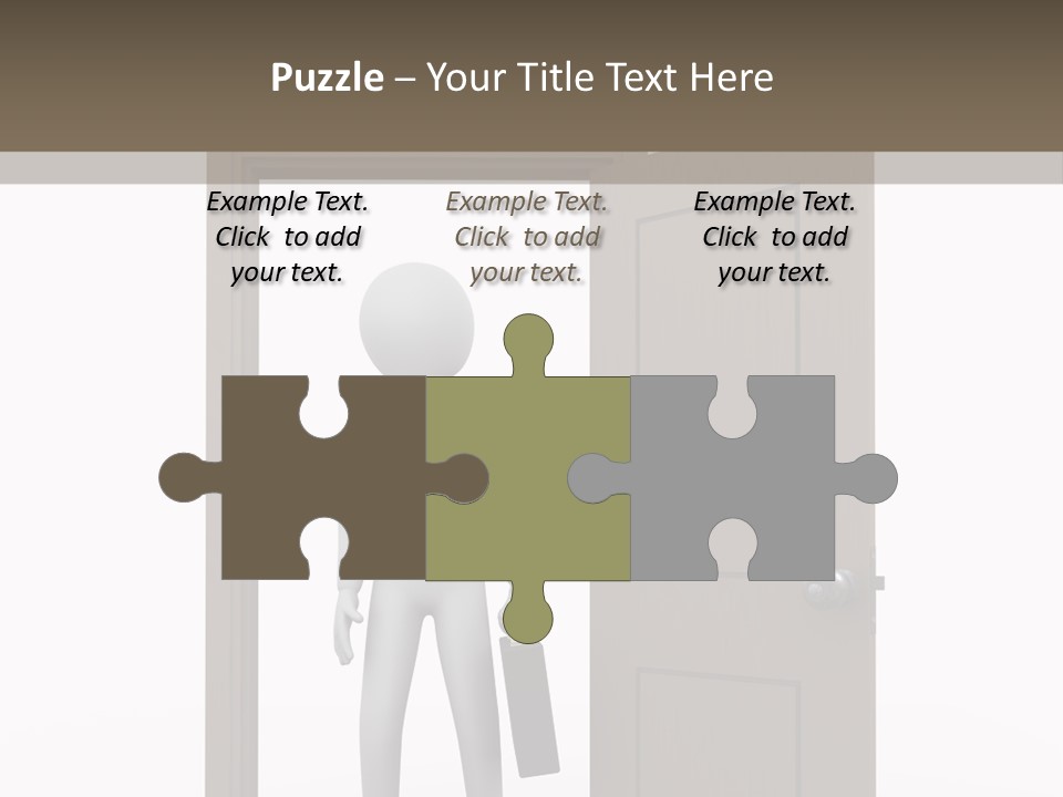 Businesspeople Business Entrance PowerPoint Template