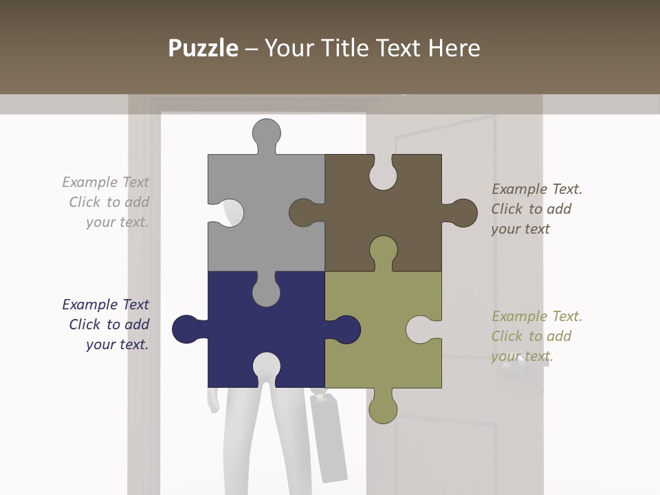 Businesspeople Business Entrance PowerPoint Template