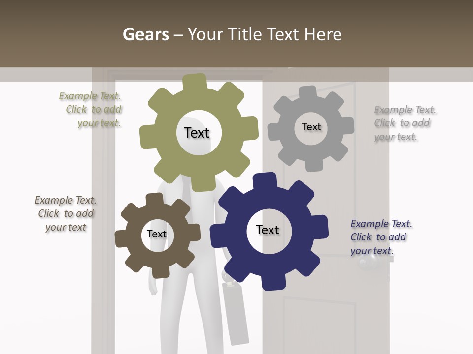 Businesspeople Business Entrance PowerPoint Template