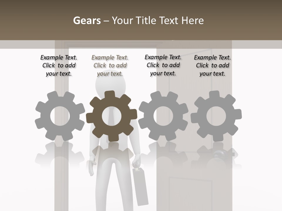 Businesspeople Business Entrance PowerPoint Template