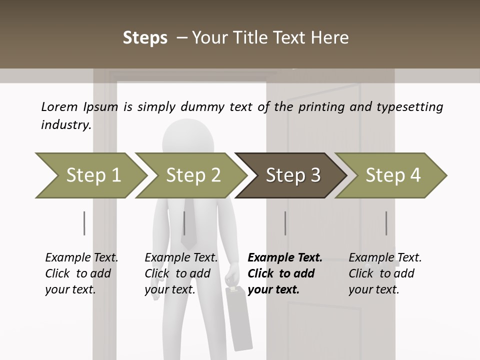 Businesspeople Business Entrance PowerPoint Template