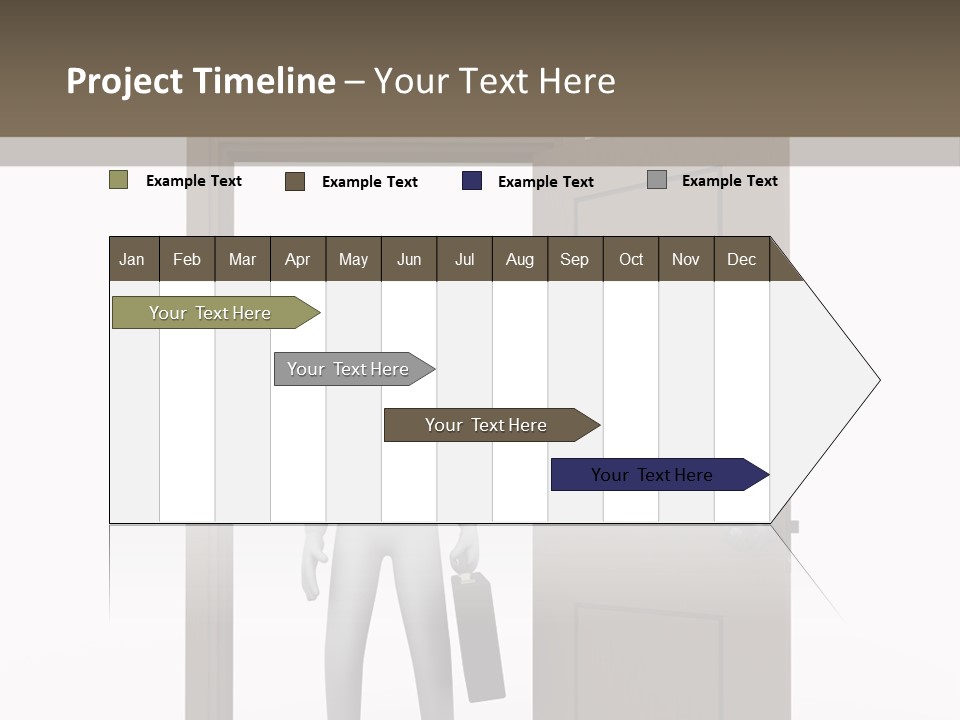 Businesspeople Business Entrance PowerPoint Template