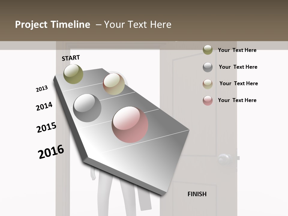 Businesspeople Business Entrance PowerPoint Template