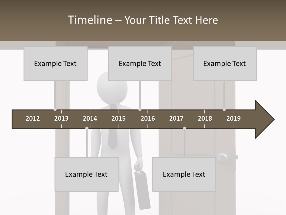 Businesspeople Business Entrance PowerPoint Template