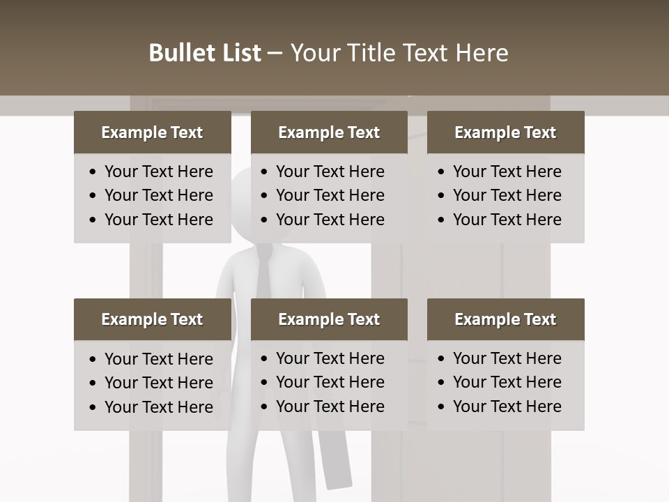 Businesspeople Business Entrance PowerPoint Template
