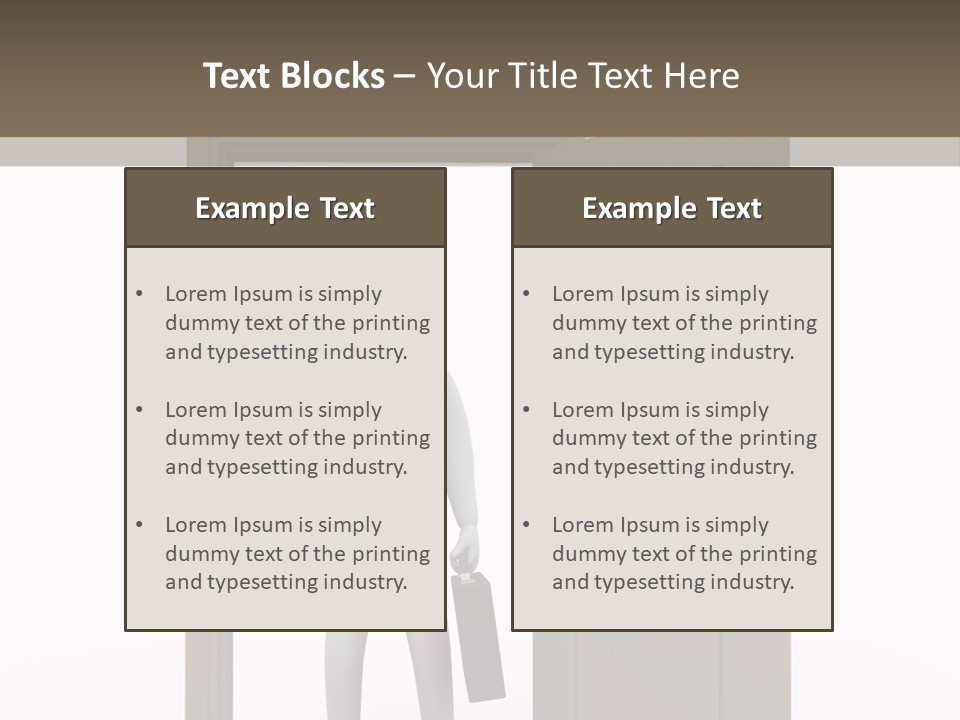 Businesspeople Business Entrance PowerPoint Template