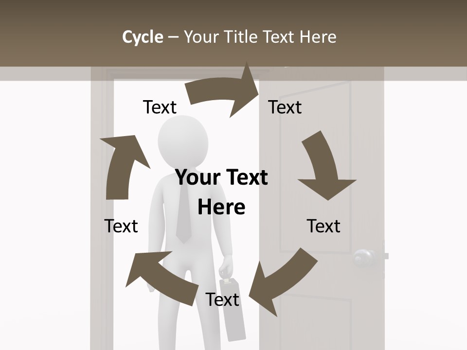 Businesspeople Business Entrance PowerPoint Template