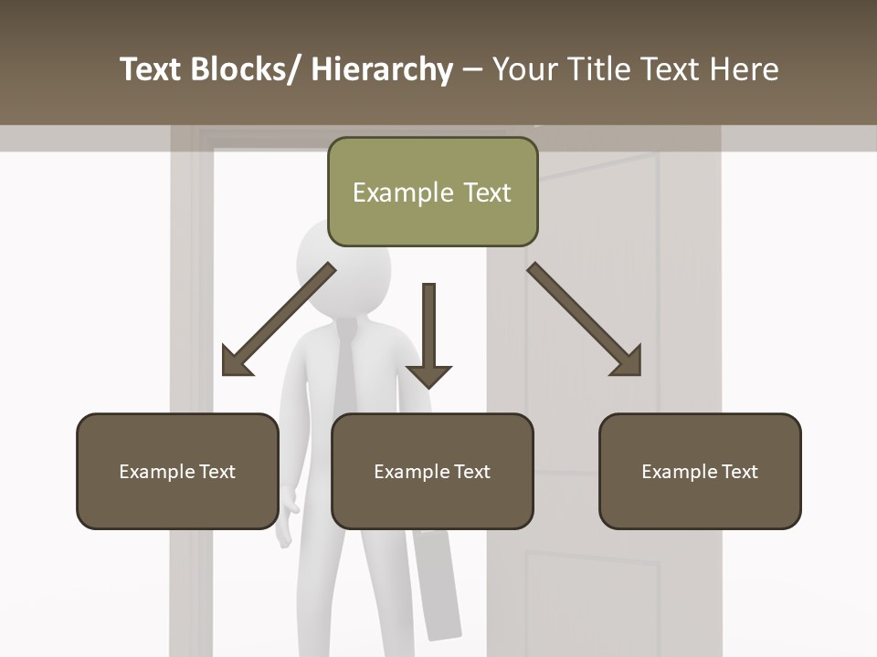 Businesspeople Business Entrance PowerPoint Template