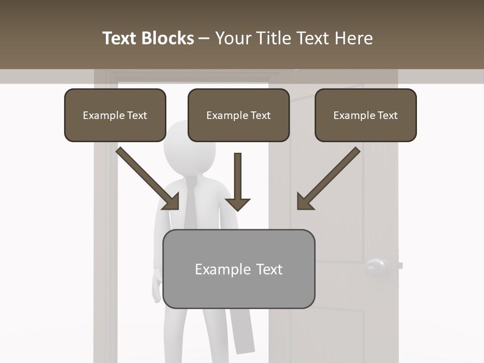 Businesspeople Business Entrance PowerPoint Template