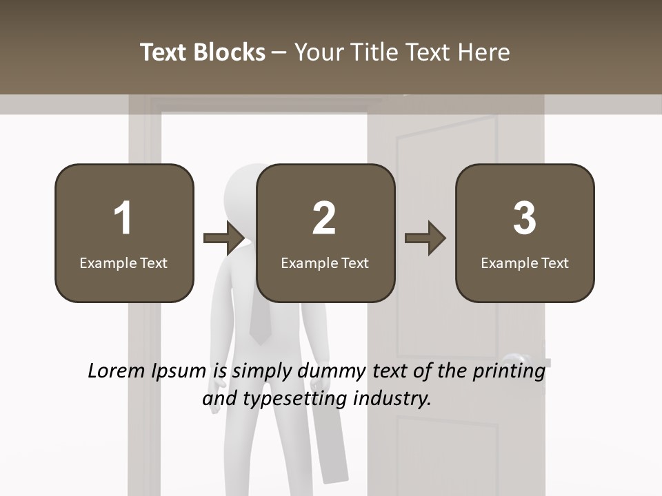Businesspeople Business Entrance PowerPoint Template
