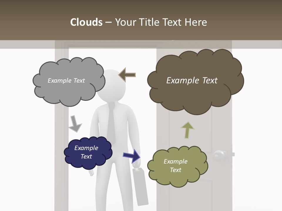 Businesspeople Business Entrance PowerPoint Template