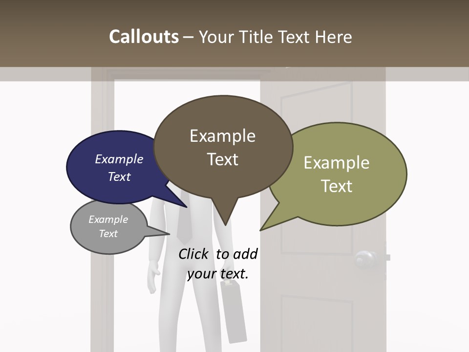 Businesspeople Business Entrance PowerPoint Template