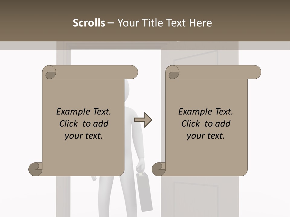 Businesspeople Business Entrance PowerPoint Template