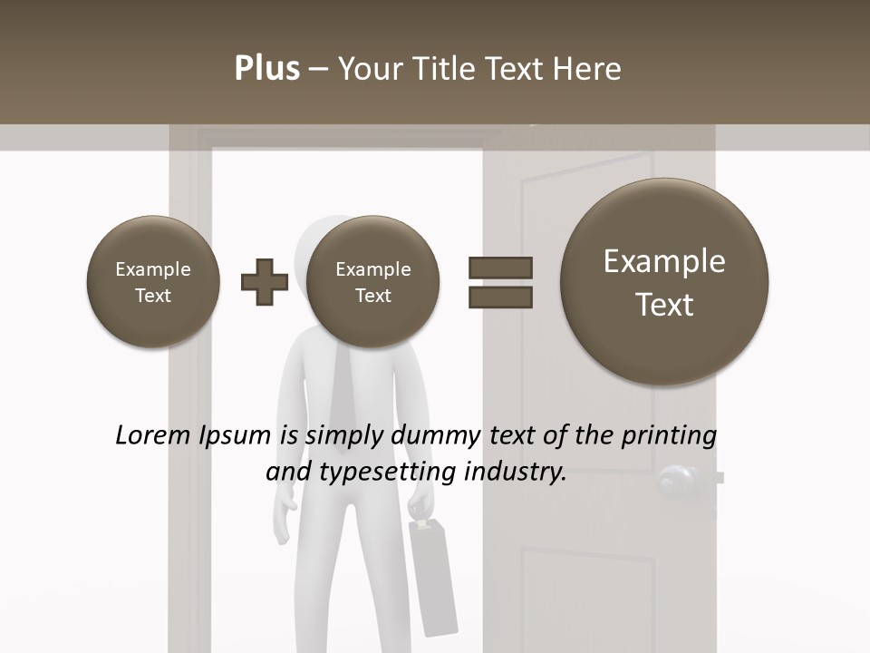 Businesspeople Business Entrance PowerPoint Template
