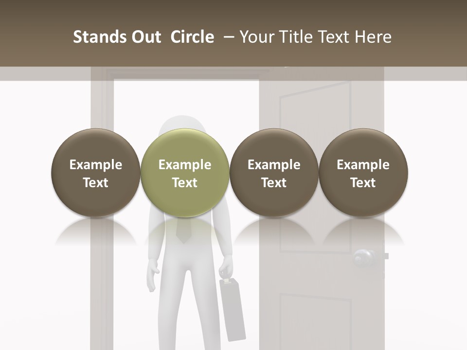 Businesspeople Business Entrance PowerPoint Template