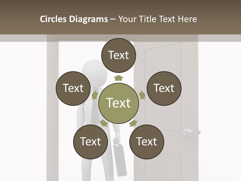 Businesspeople Business Entrance PowerPoint Template