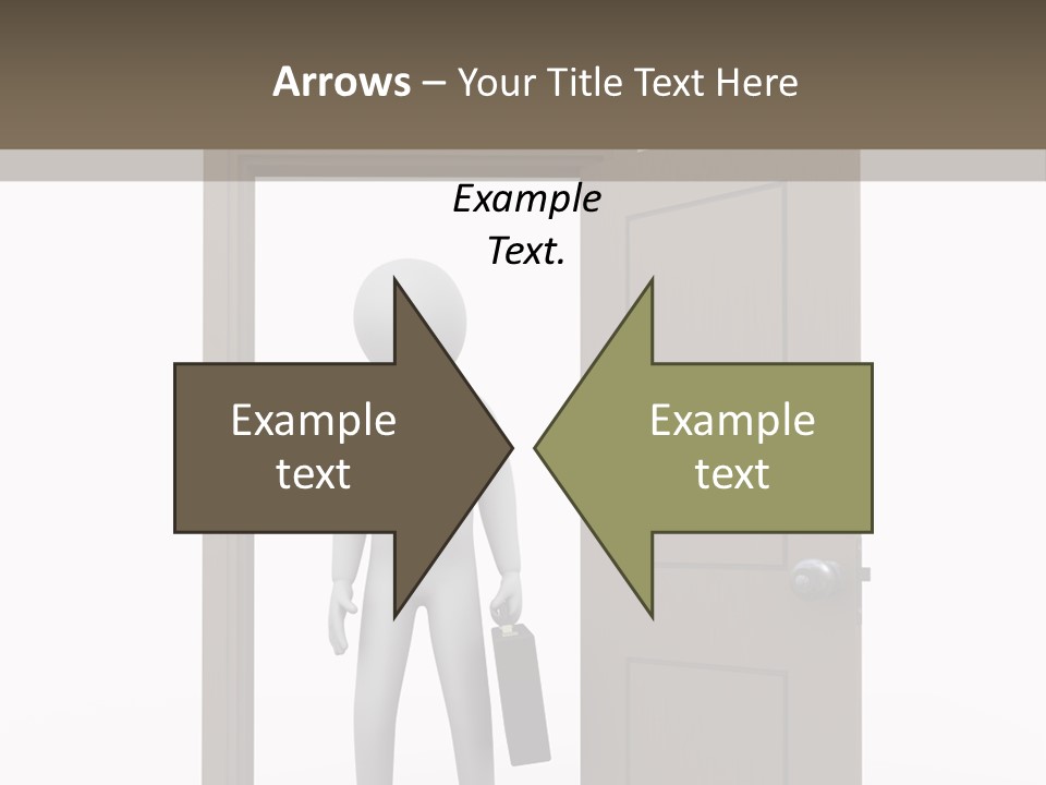 Businesspeople Business Entrance PowerPoint Template