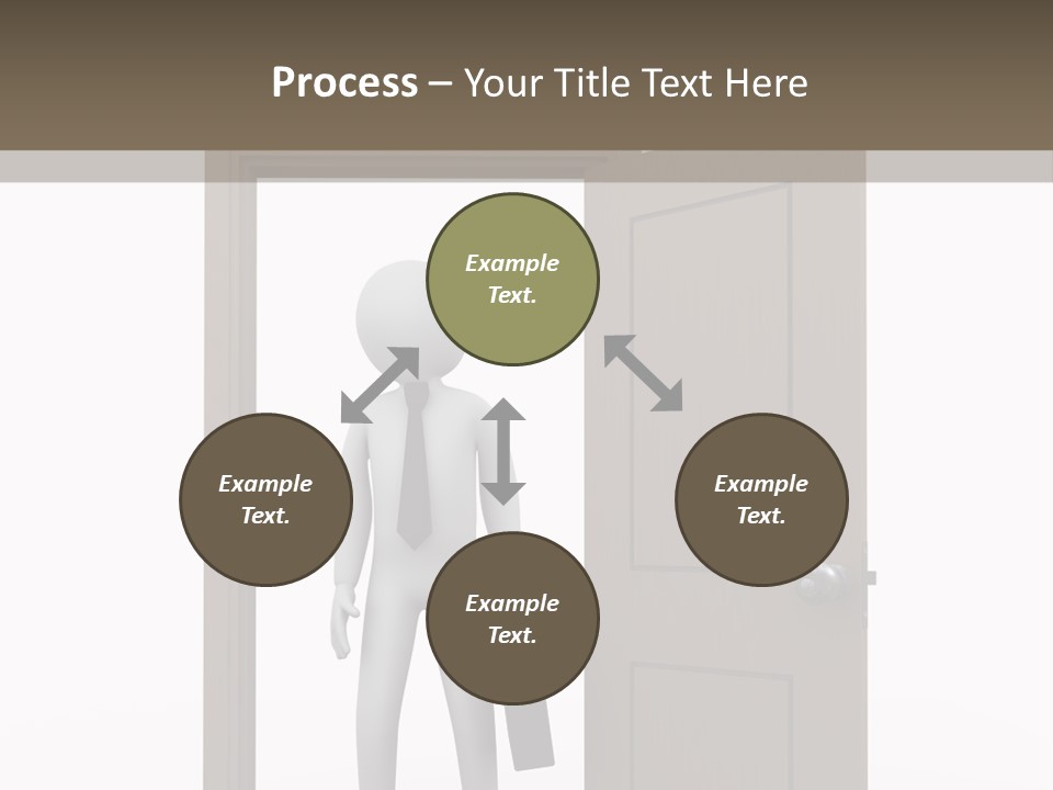 Businesspeople Business Entrance PowerPoint Template
