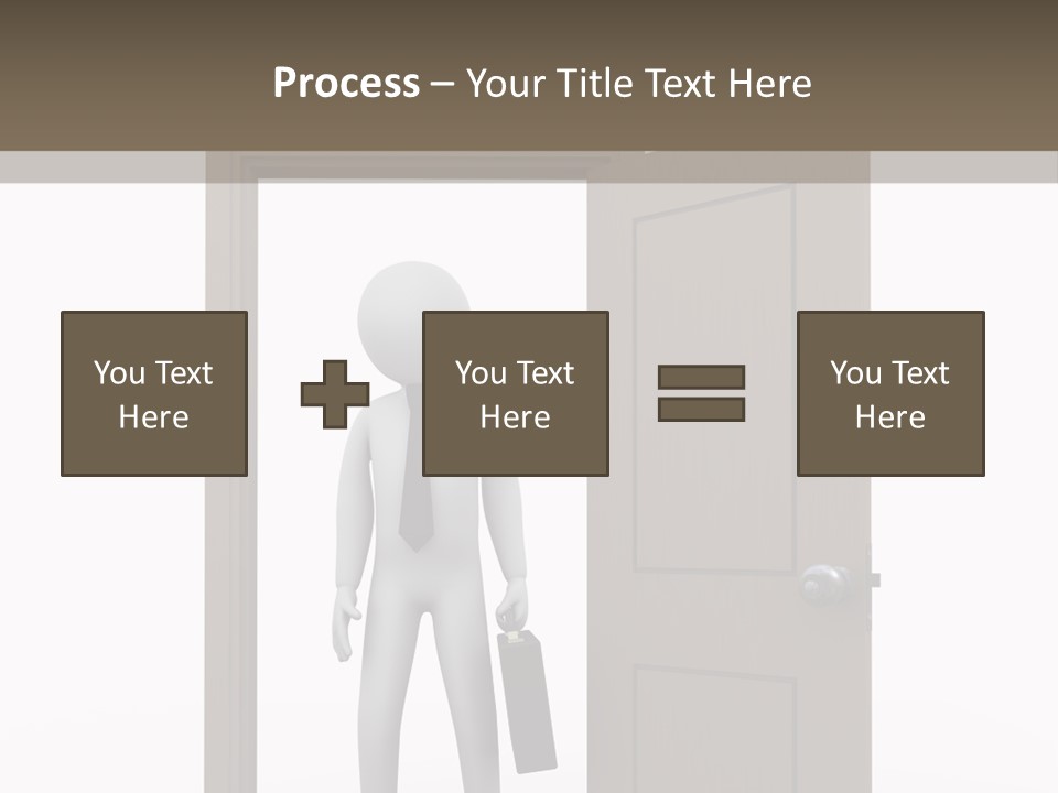 Businesspeople Business Entrance PowerPoint Template