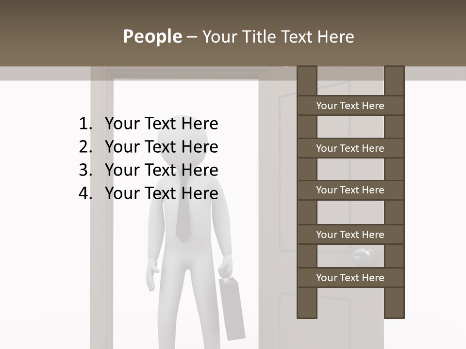 Businesspeople Business Entrance PowerPoint Template