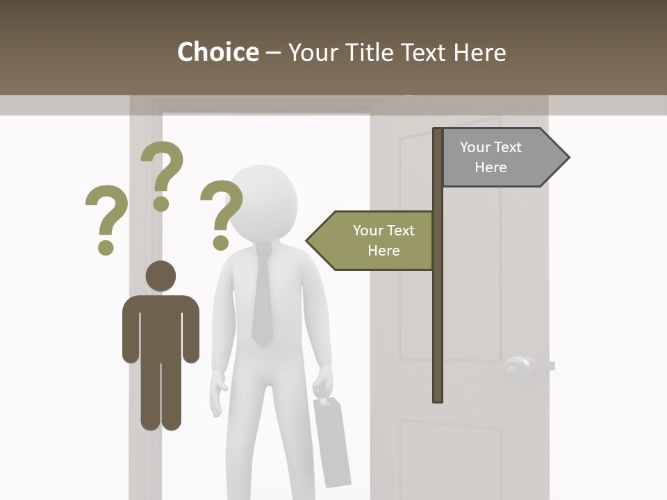 Businesspeople Business Entrance PowerPoint Template