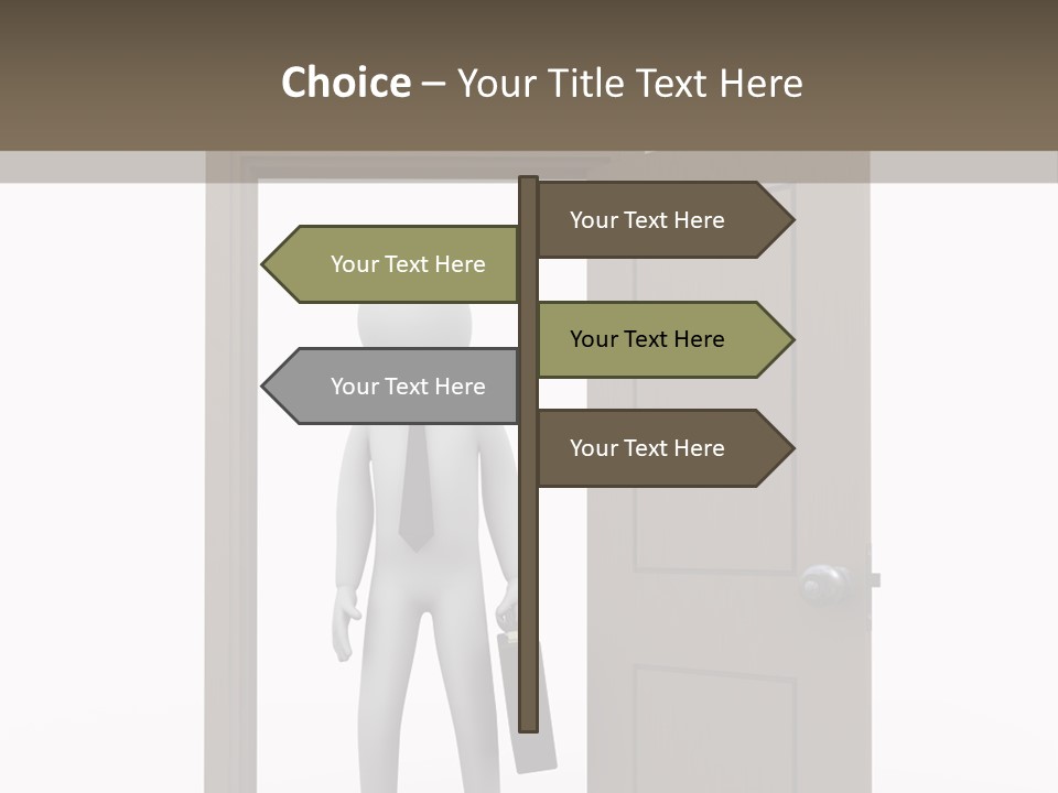 Businesspeople Business Entrance PowerPoint Template
