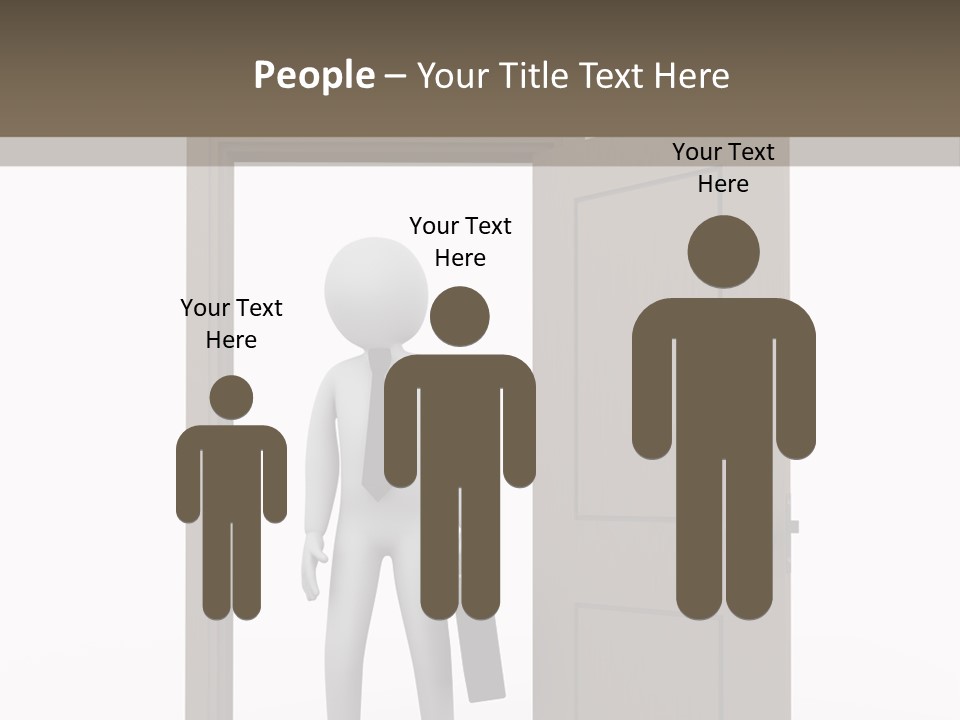Businesspeople Business Entrance PowerPoint Template