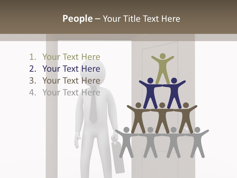 Businesspeople Business Entrance PowerPoint Template