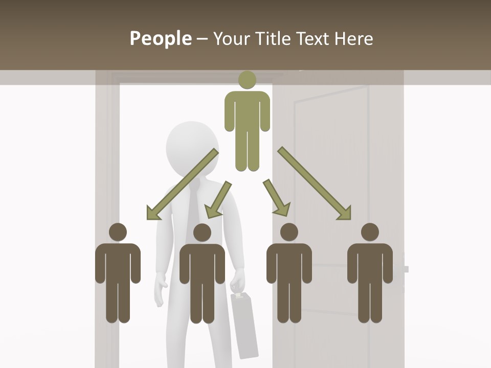 Businesspeople Business Entrance PowerPoint Template