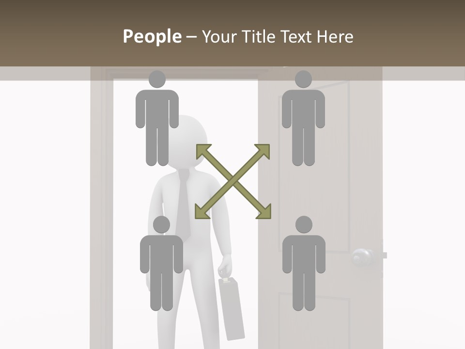 Businesspeople Business Entrance PowerPoint Template
