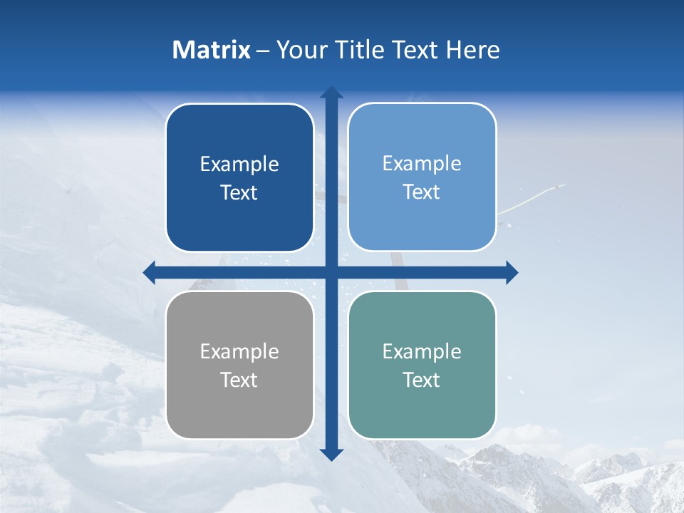 Skier Recreation Sky PowerPoint Template