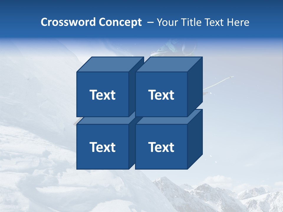 Skier Recreation Sky PowerPoint Template