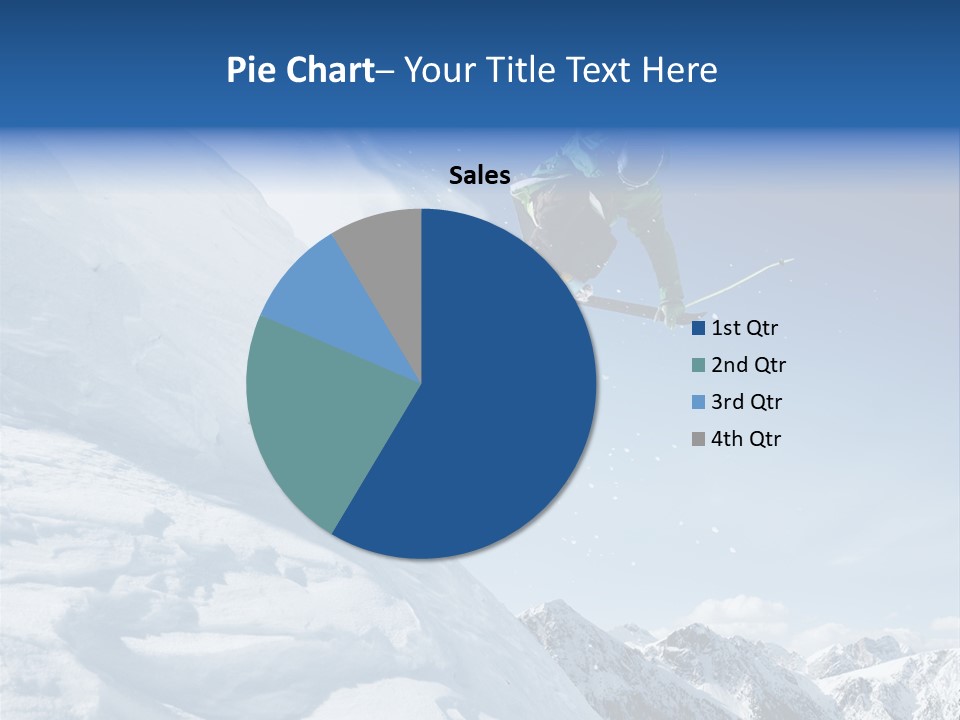 Skier Recreation Sky PowerPoint Template