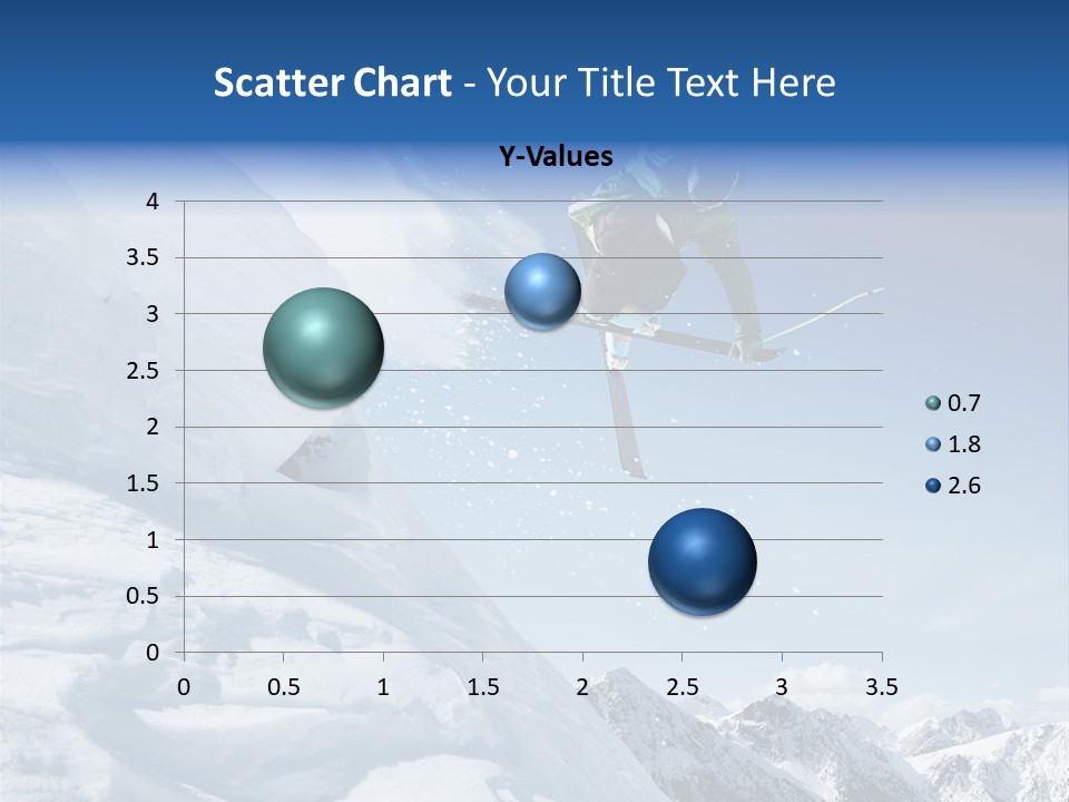 Skier Recreation Sky PowerPoint Template