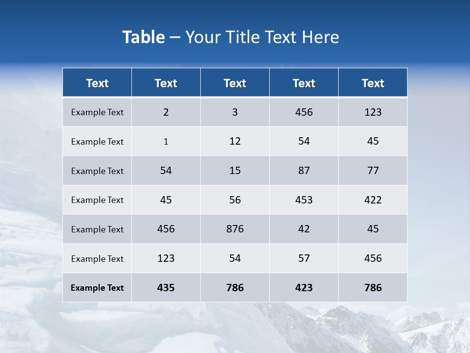 Skier Recreation Sky PowerPoint Template