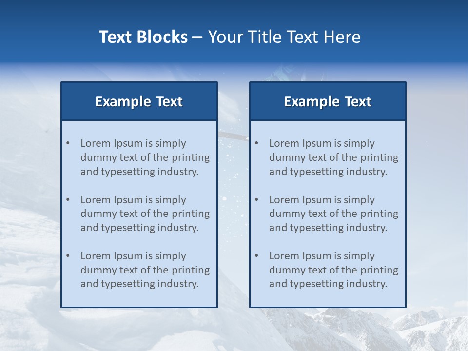 Skier Recreation Sky PowerPoint Template