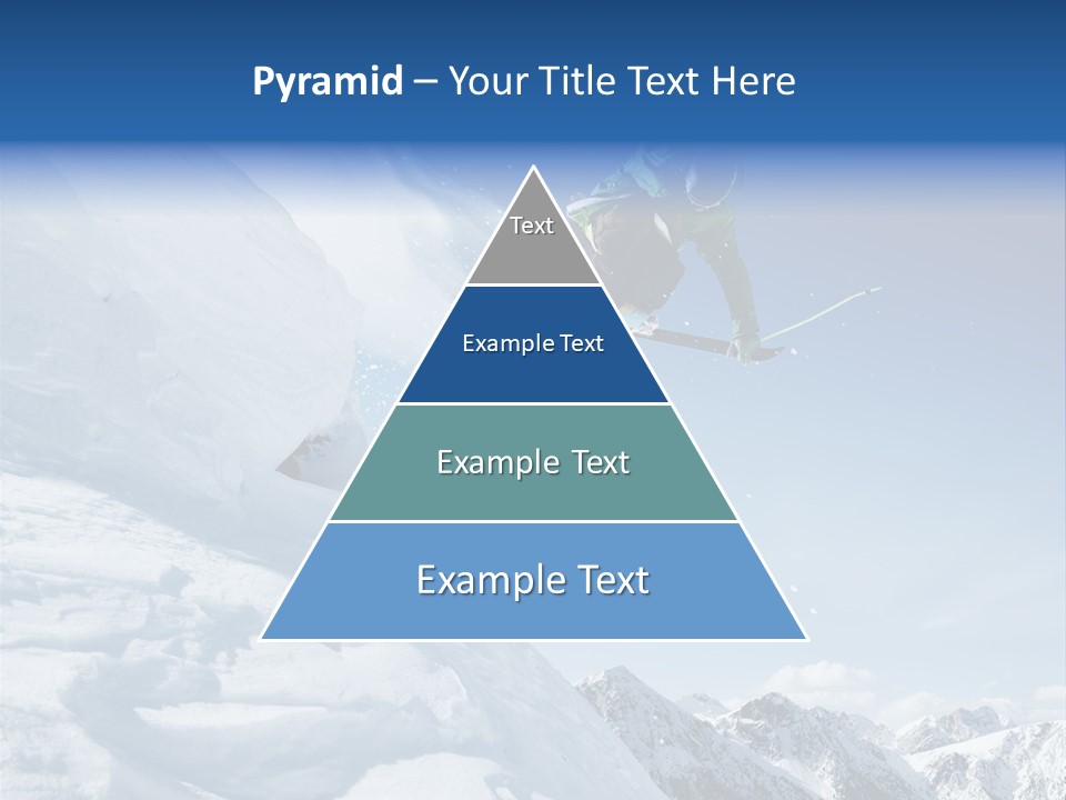 Skier Recreation Sky PowerPoint Template