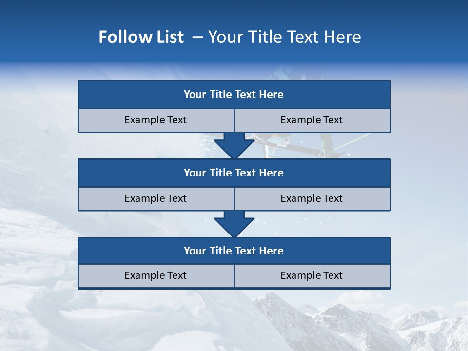 Skier Recreation Sky PowerPoint Template