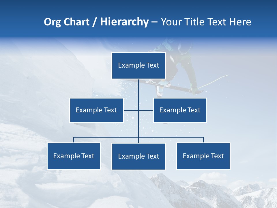 Skier Recreation Sky PowerPoint Template