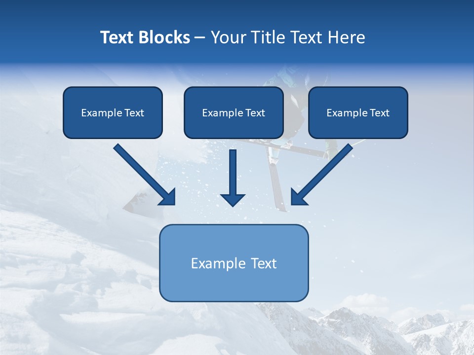 Skier Recreation Sky PowerPoint Template