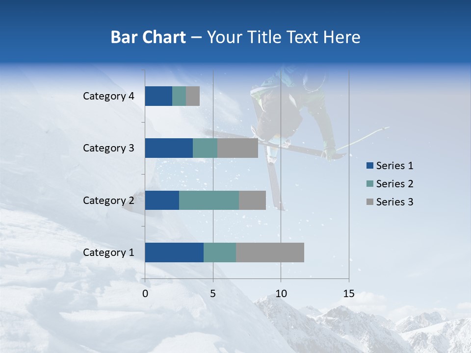 Skier Recreation Sky PowerPoint Template