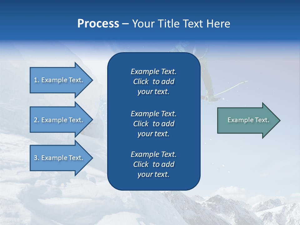 Skier Recreation Sky PowerPoint Template