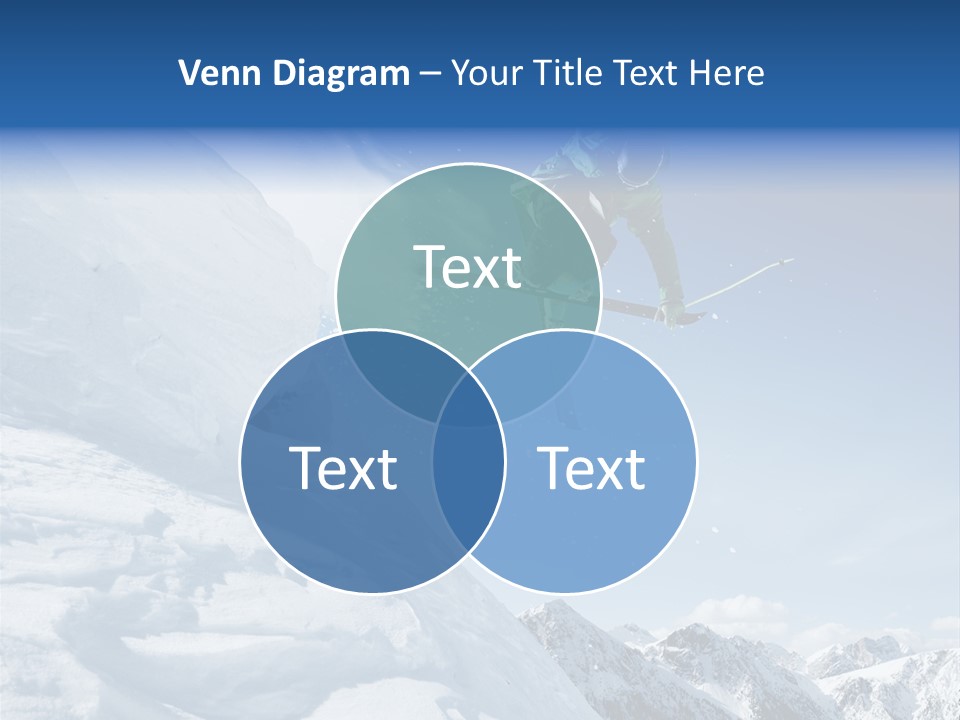 Skier Recreation Sky PowerPoint Template