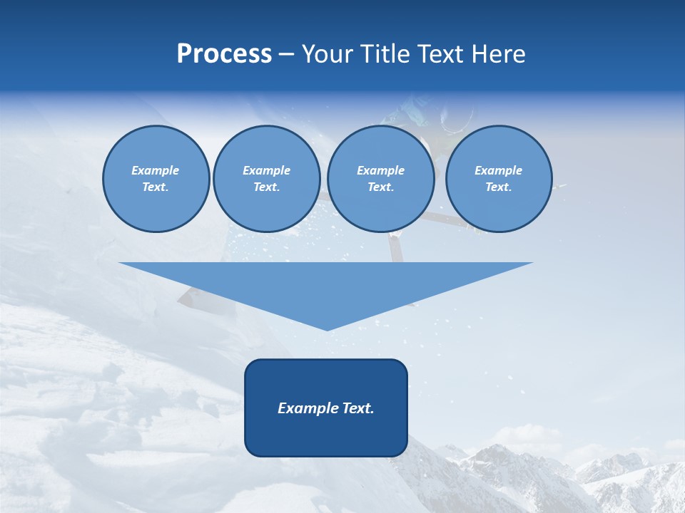 Skier Recreation Sky PowerPoint Template
