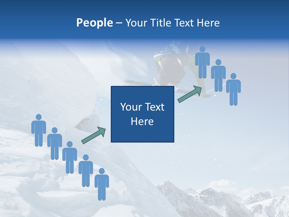 Skier Recreation Sky PowerPoint Template