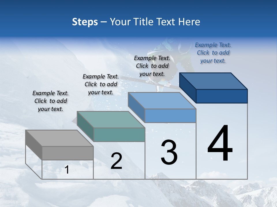 Skier Recreation Sky PowerPoint Template